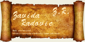 Zavida Radović vizit kartica